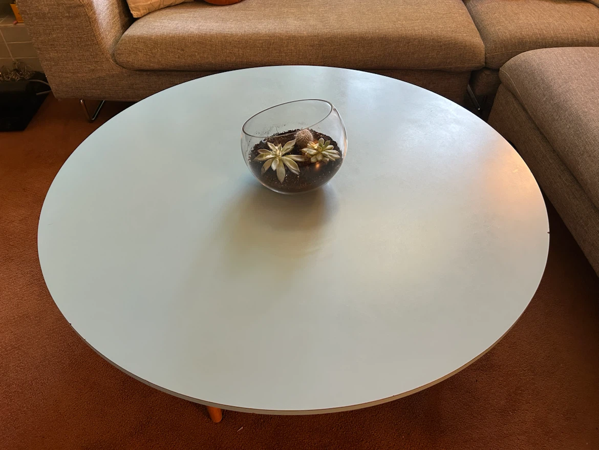 Blue round coffee table - photo 2