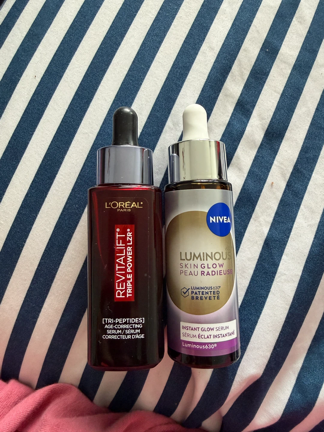 L'Oréal Revitalift  Serum & Nivea Luminous Skin Glow Serum