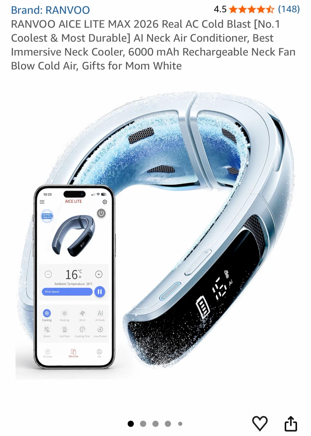 RANVOO AICE LITE MAX Wearable Smart Air Conditioner - photo 4