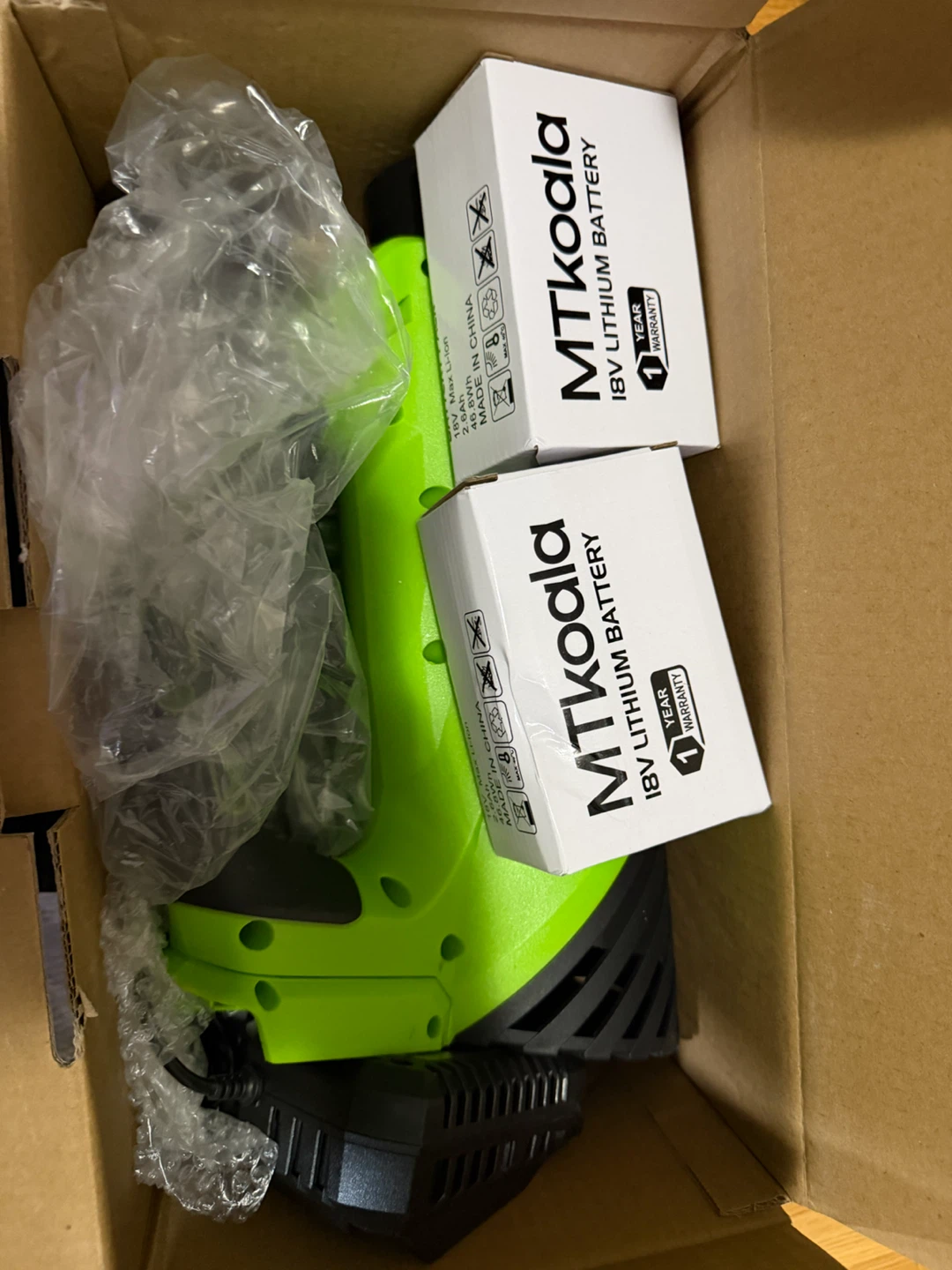 MTKOALA 20V Cordless Leaf Blower with 2 Batteries - photo 2