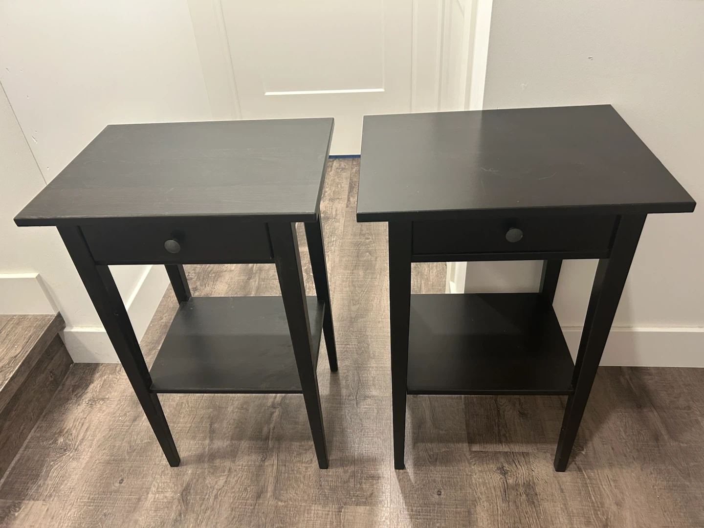 pair of IKEA HEMNES nightstands