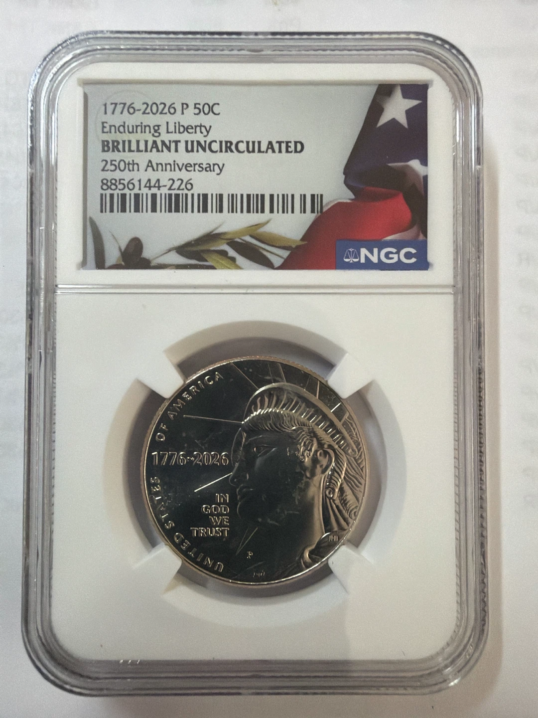 NGC Graded 2026 Enduring Liberty Half Dollar BU