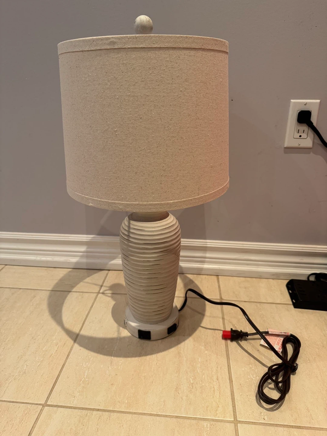 Table Lamp with Built-in USB Ports