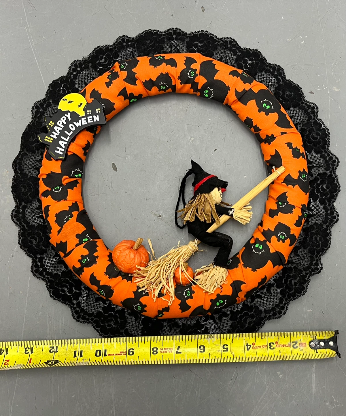 Halloween Wreath with Witch Decoration - photo 3