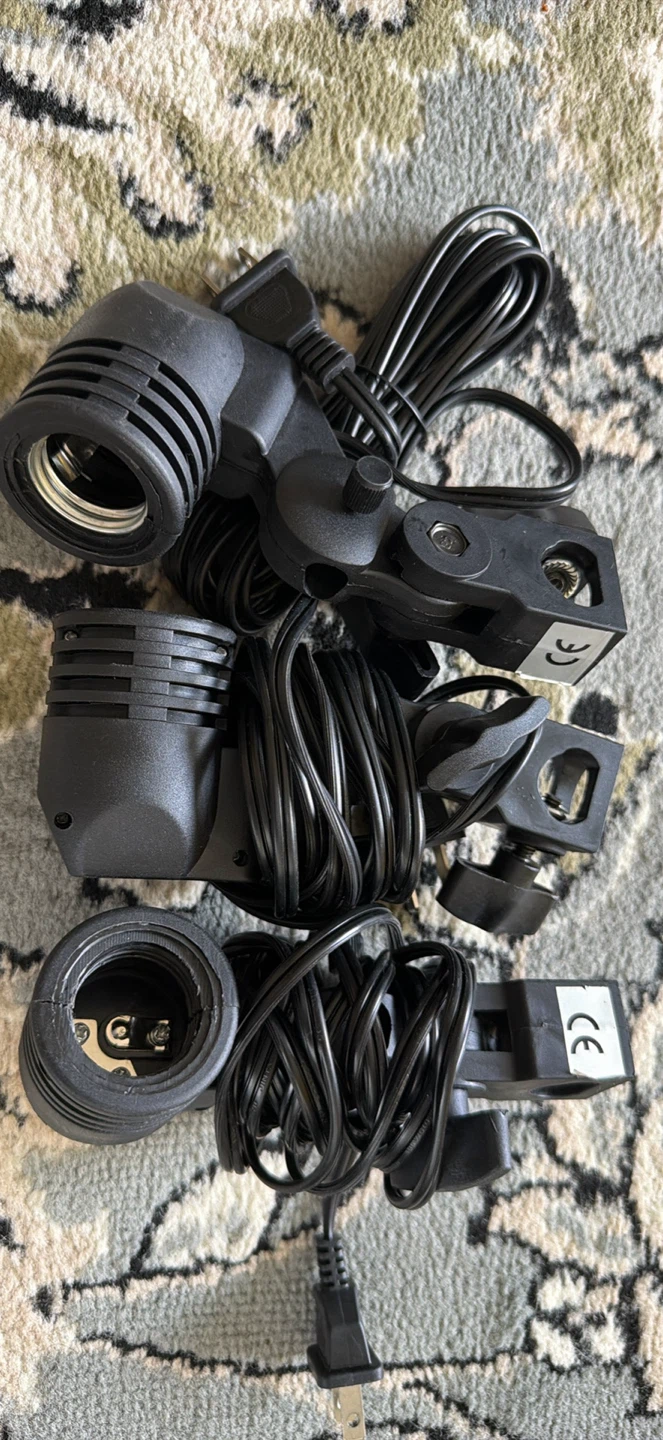 Set of 3 Photography Light Socket Adapters