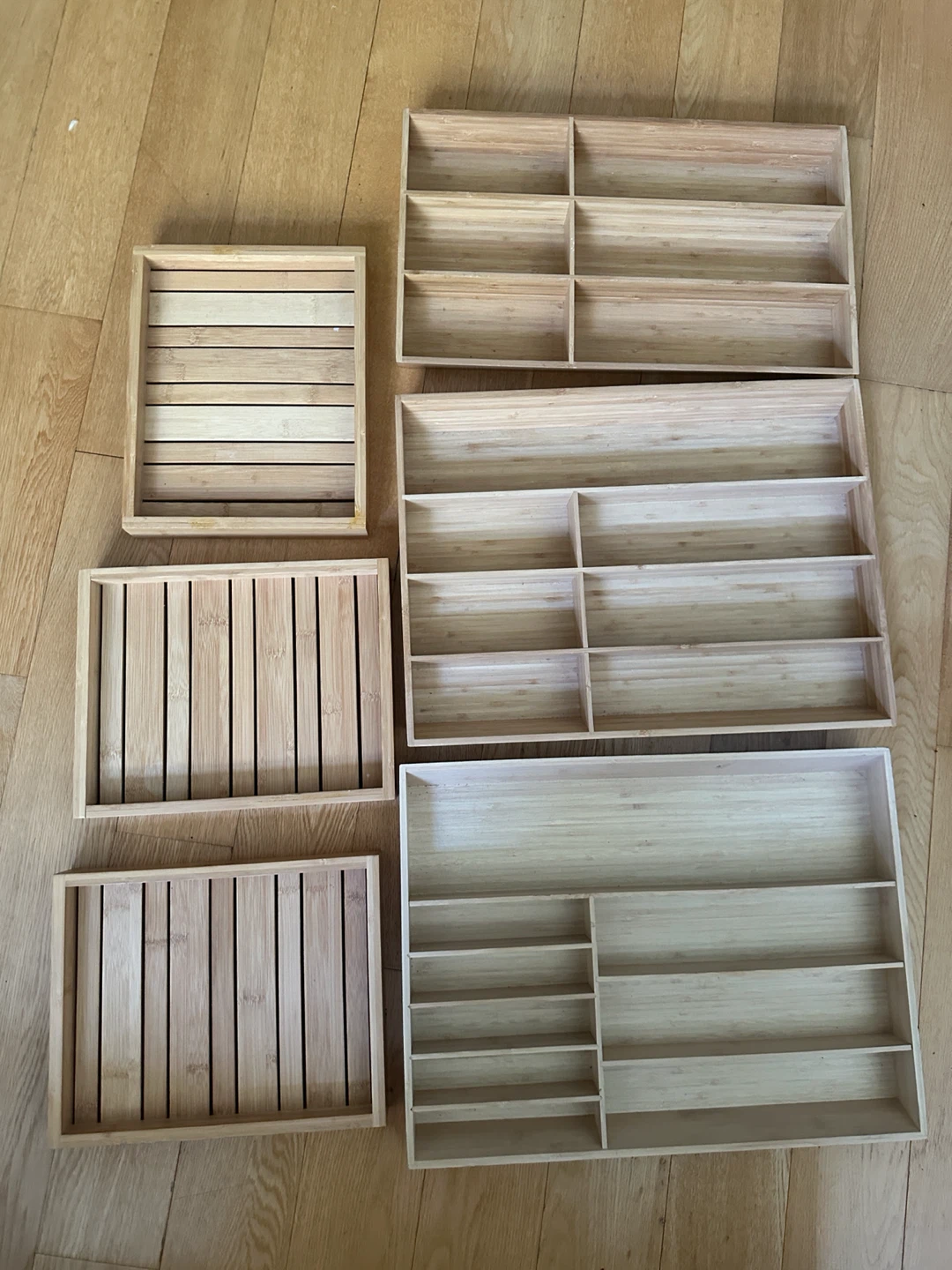 NEW IKEA UPPDATERA BAMBOO CLOSET DRAWER ORGANIZER TRAYS