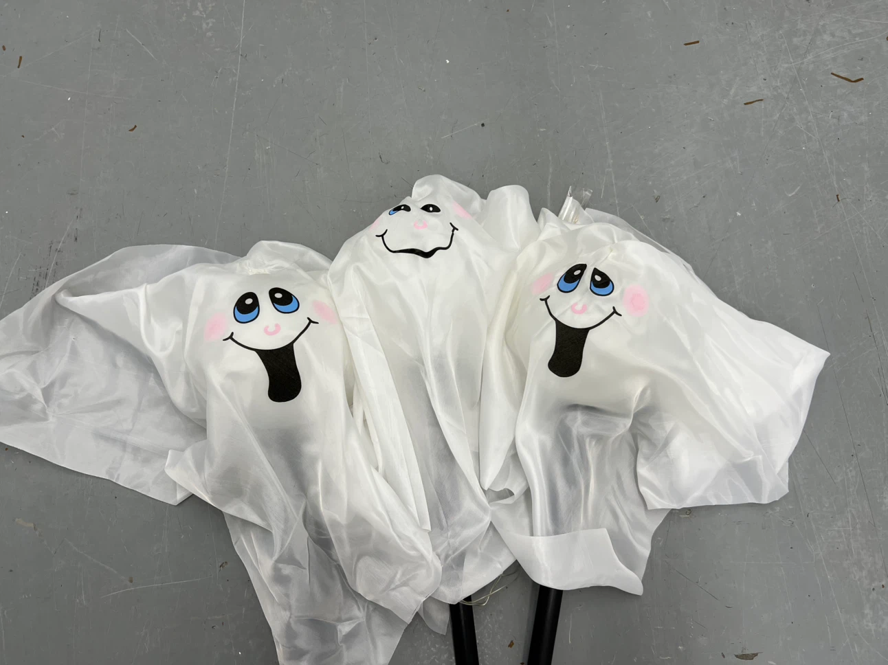 Halloween Ghost Lights, Witch Hat, and Bat Decorations