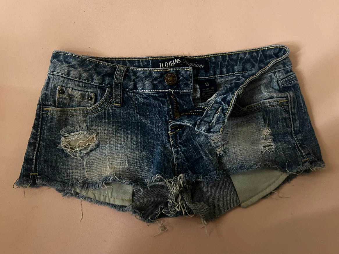 Denim mini shorts