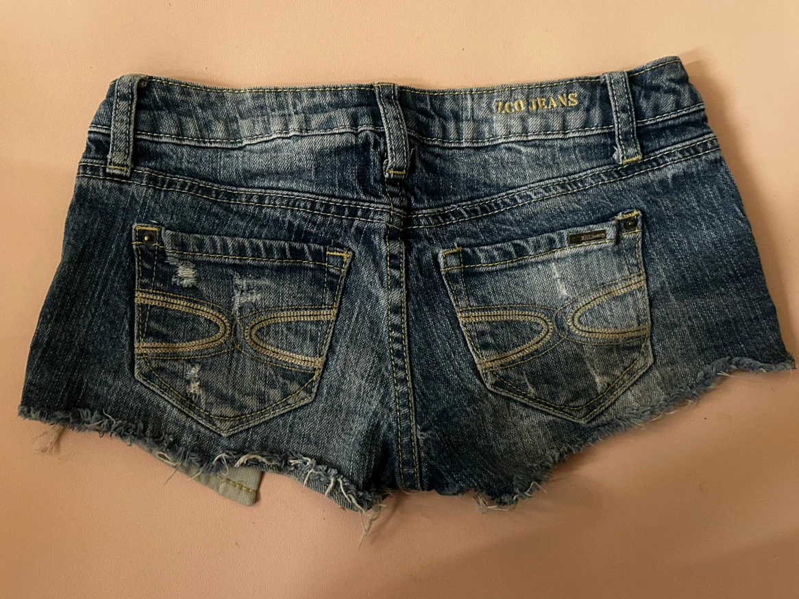 Denim mini shorts - photo 2