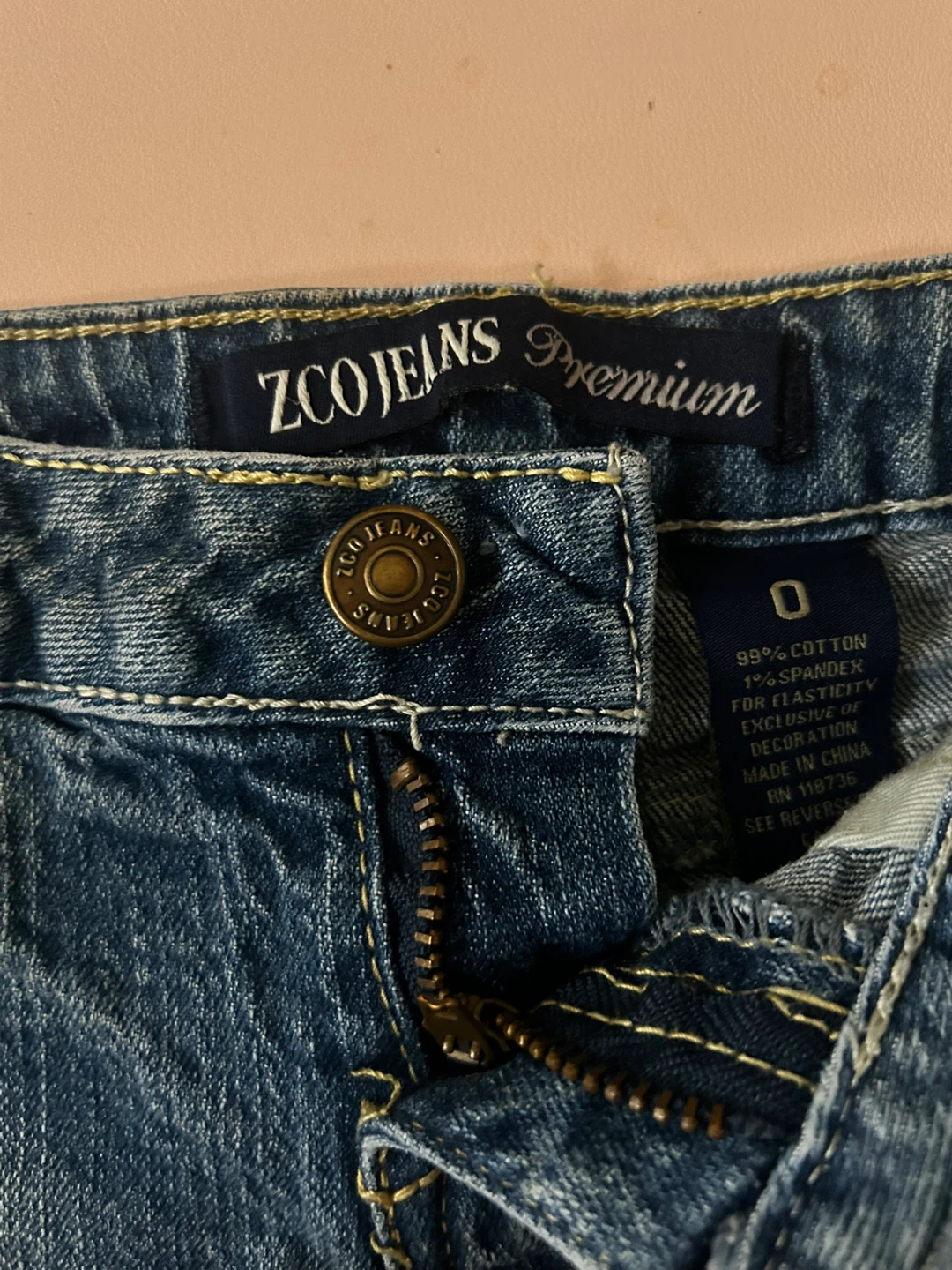Denim mini shorts - photo 3