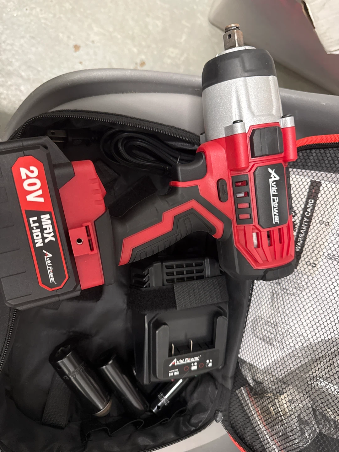 Avid Power 20V MAX Lithium-Ion Cordless Impact Wrench Kit