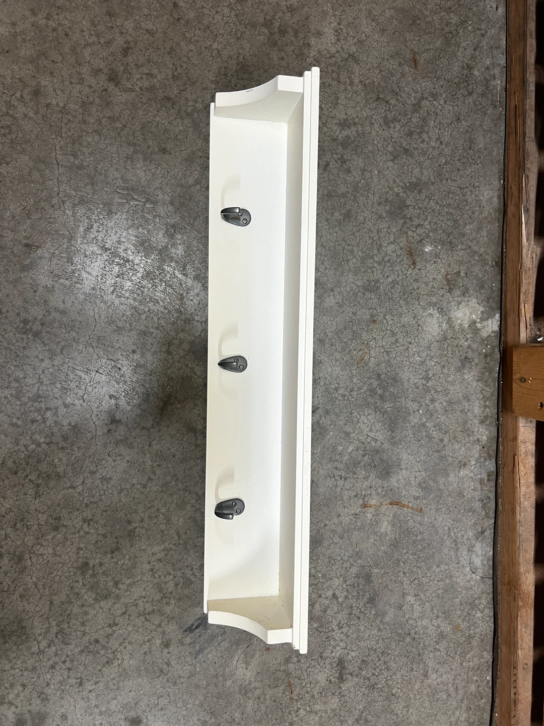 White Coat Rack with Shelf