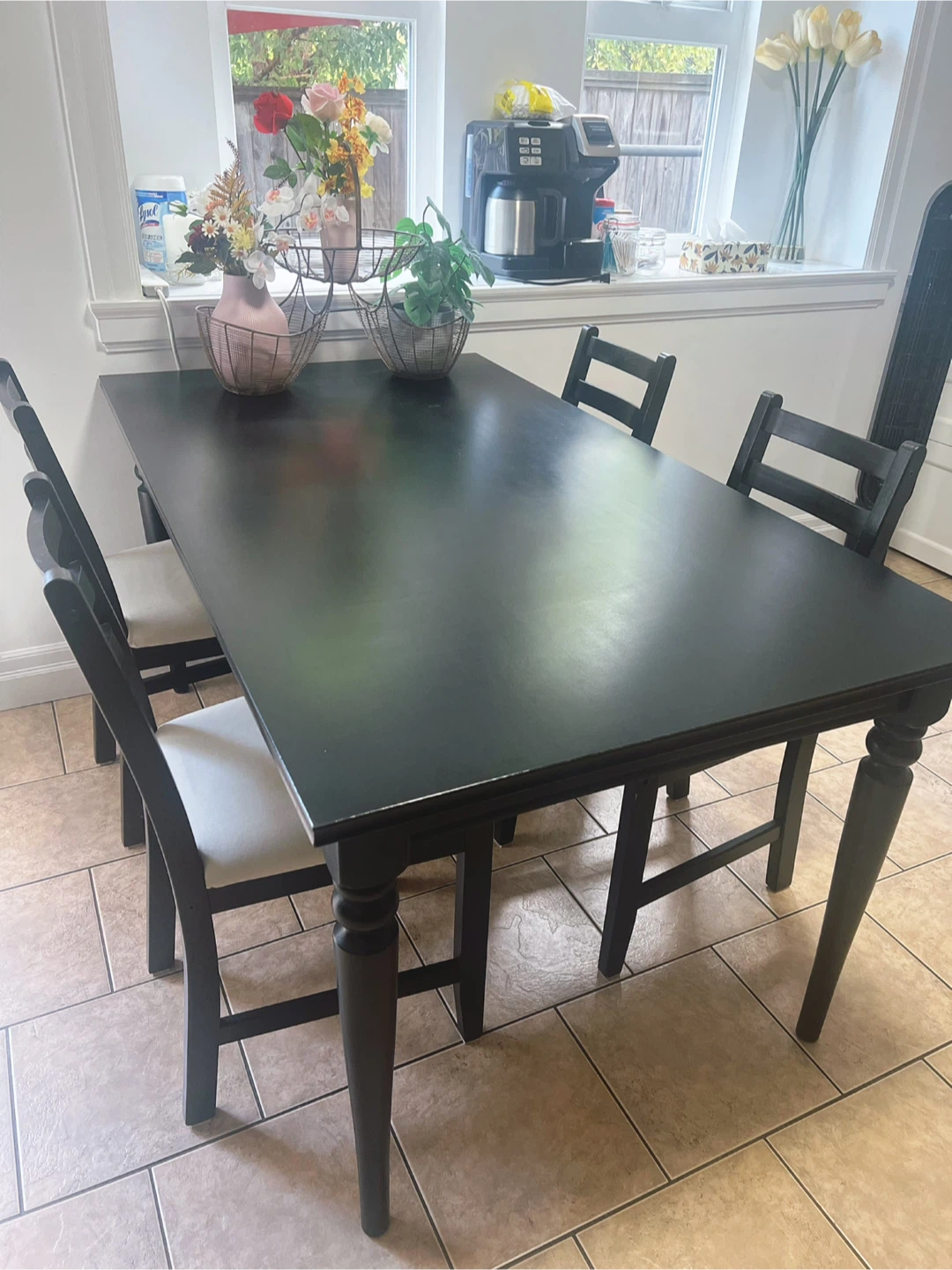 Delivery Available For Extendable Dining Table with 4 Chairs
