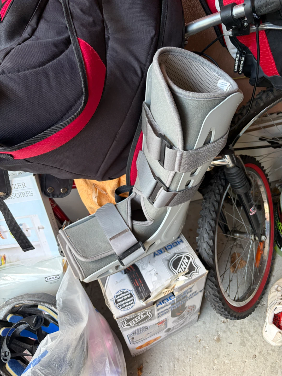 Adjustable Crutches and Walking Boot