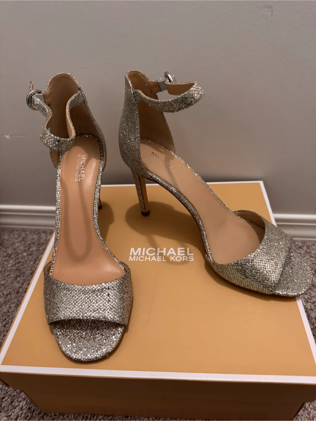 Michael Kors Glitter Ankle Strap Heels - photo 4