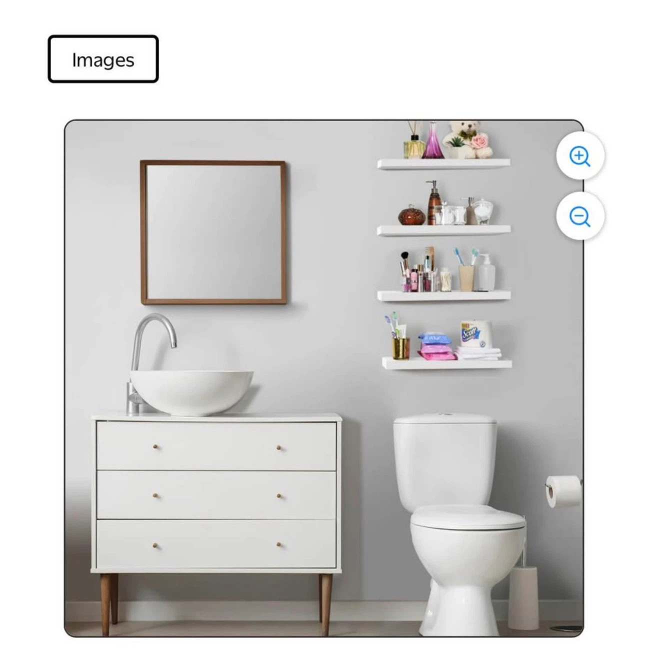 SORBUS Floating Wall Shelf - White - photo 2