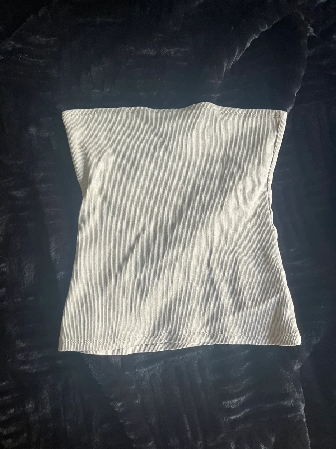 H&M cream coloured ribbed tube top