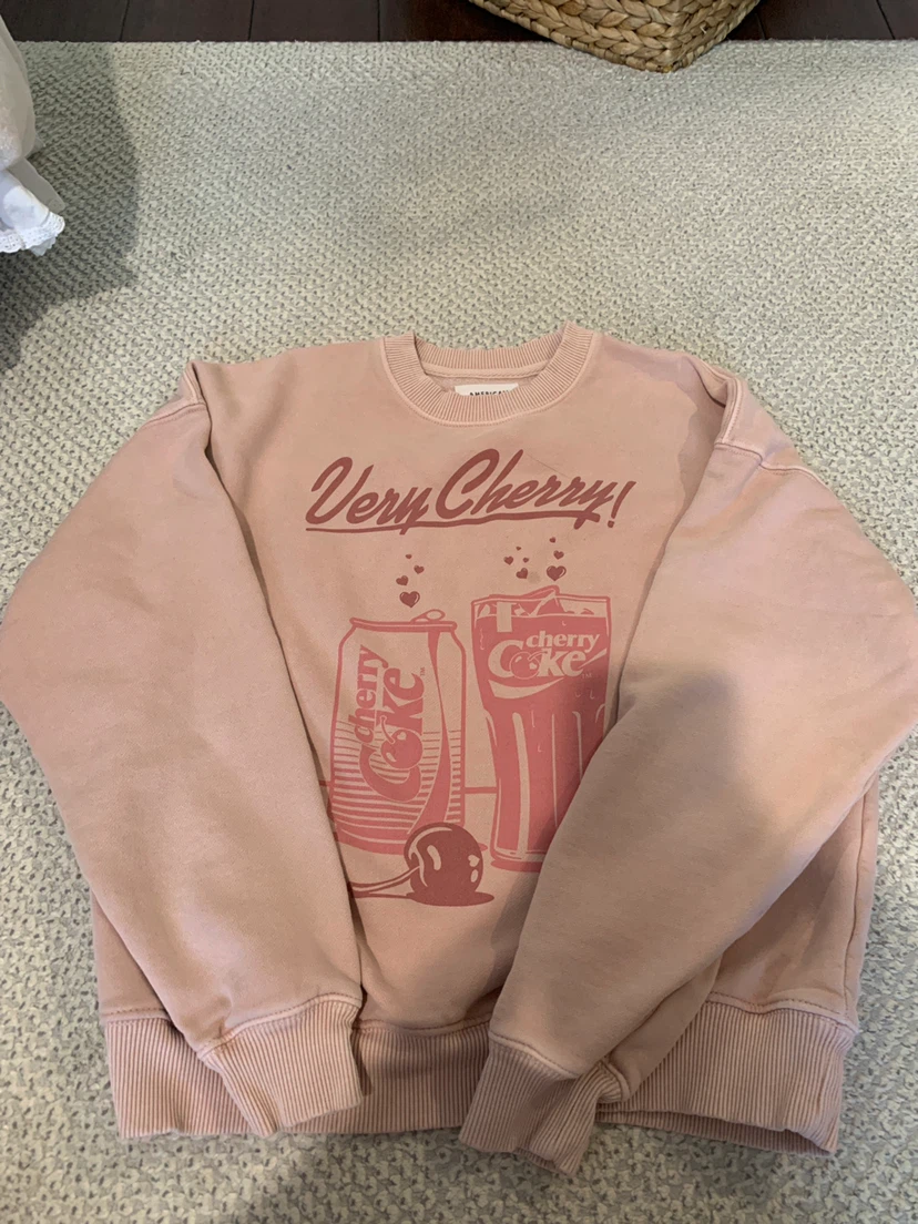 American Eagle "Very Cherry!" Graphic Sweatshirt