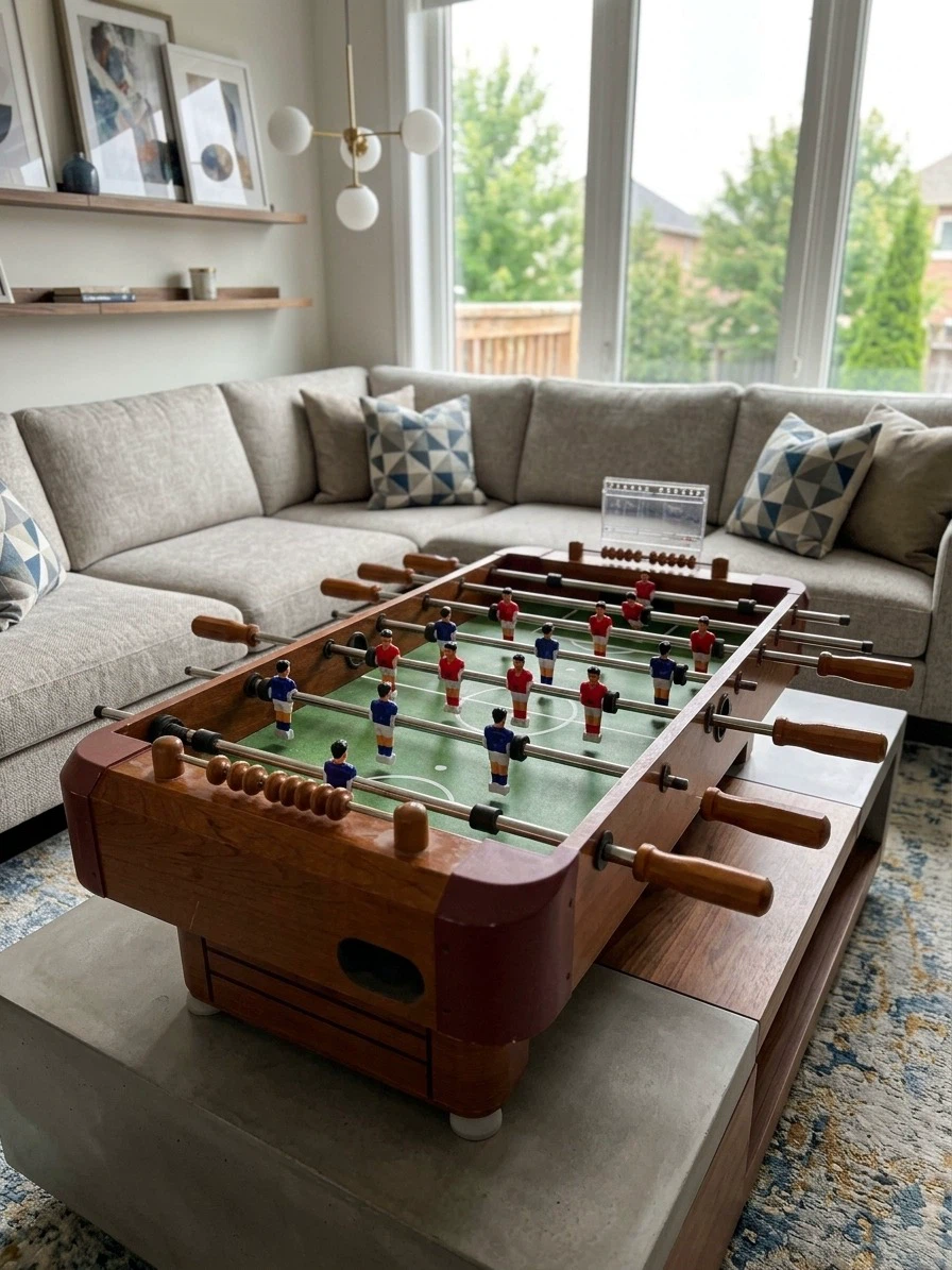 Wooden Tabletop Foosball Game