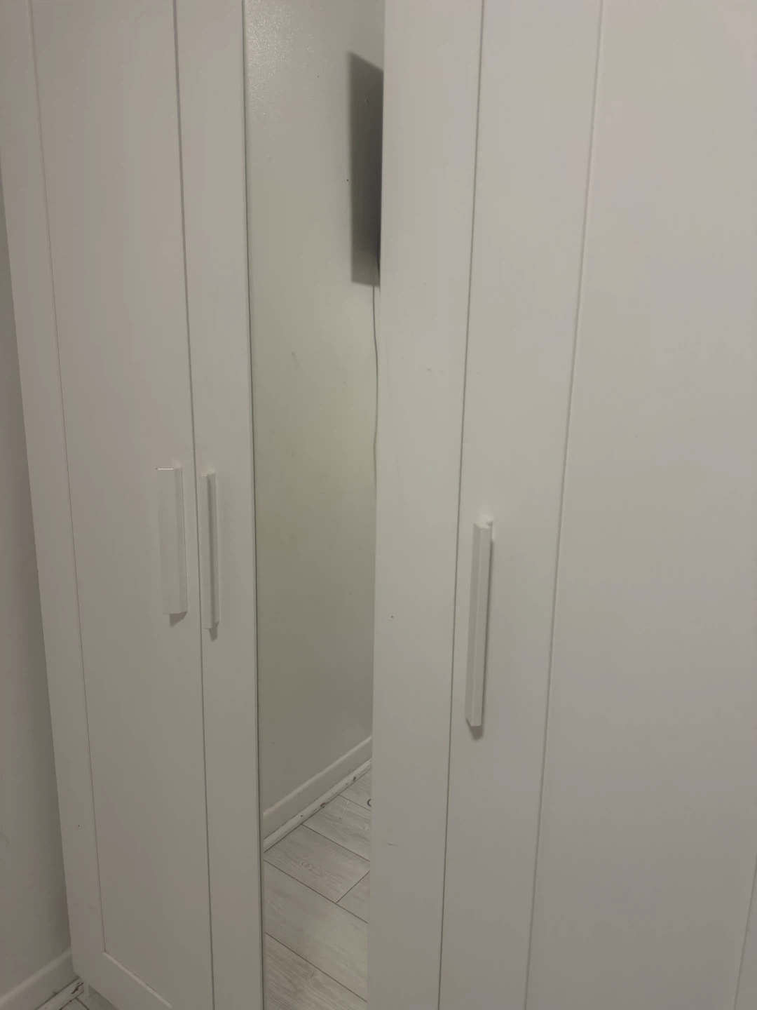 IKEA White 3-Door Wardrobe with Mirror - photo 2