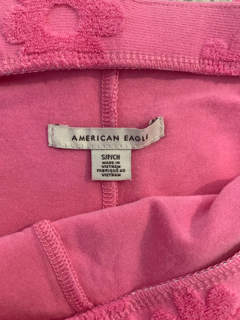 American Eagle Pink Floral Terry Cloth Mini Skirt - photo 2