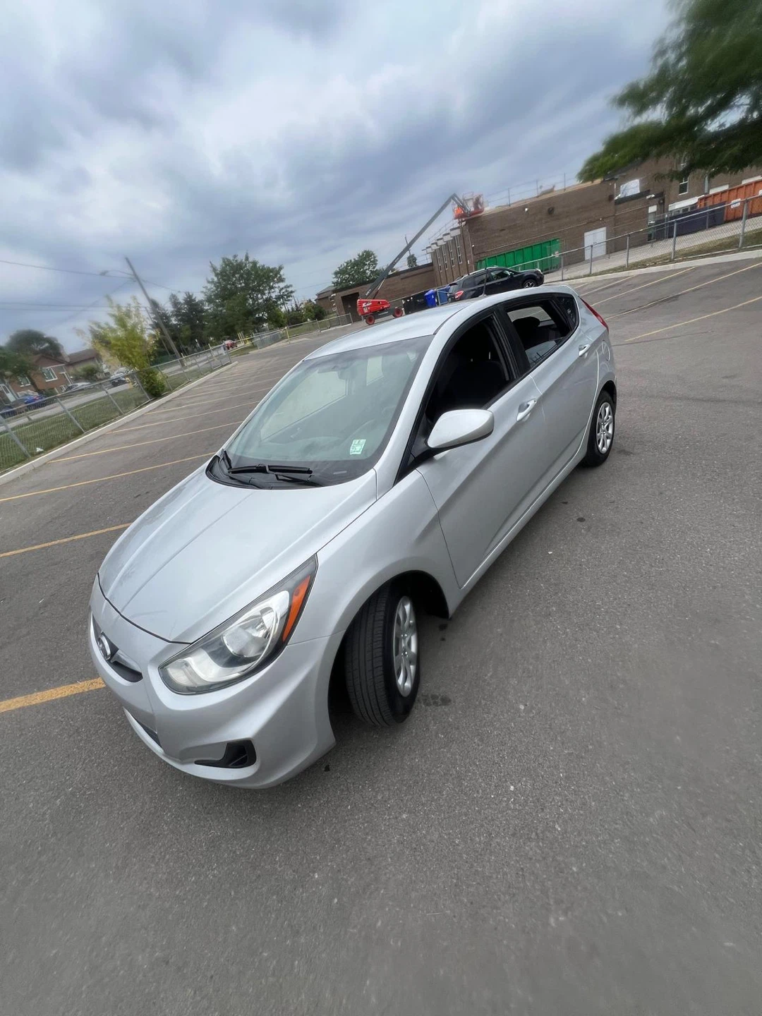 Silver Hyundai Accent