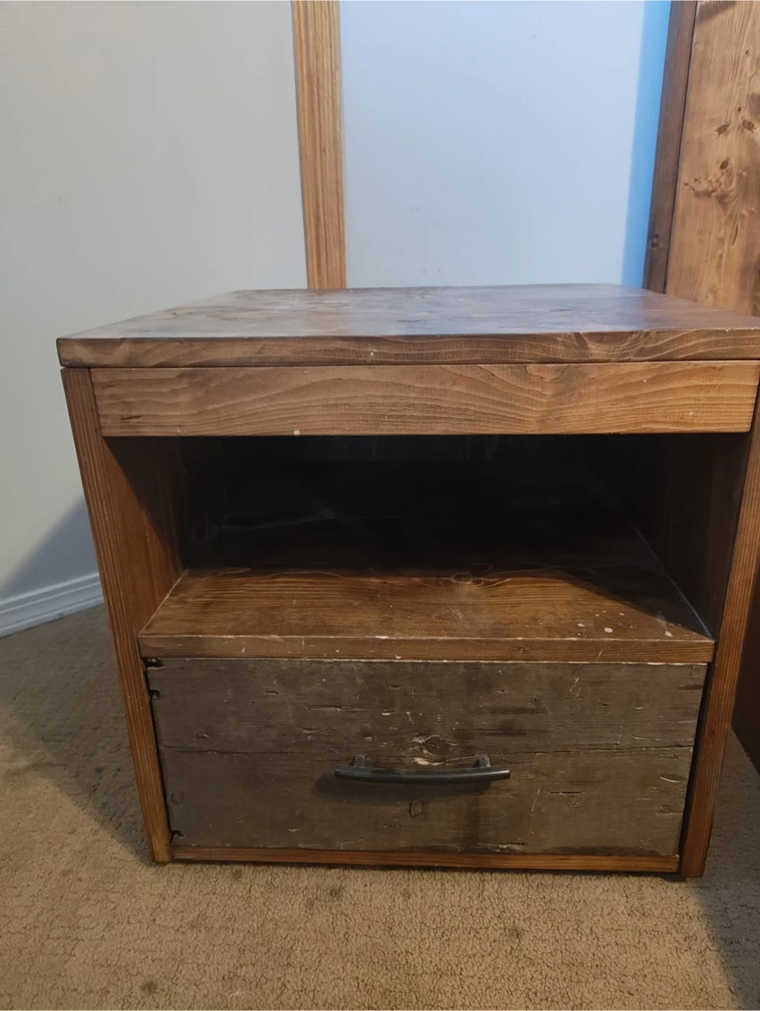 Rustic Barn Wood King Bed + 2 Side Boxes - photo 4