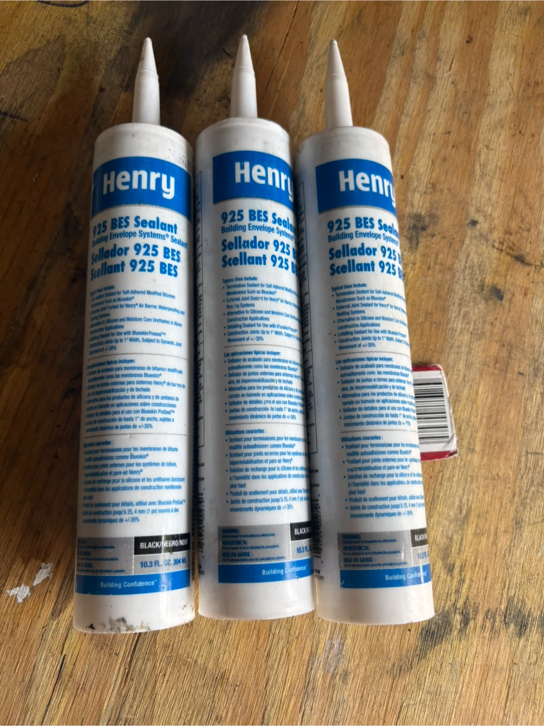 Henry 925 BES Sealant - Black/Negro/Noir (3 tubes) - photo 2