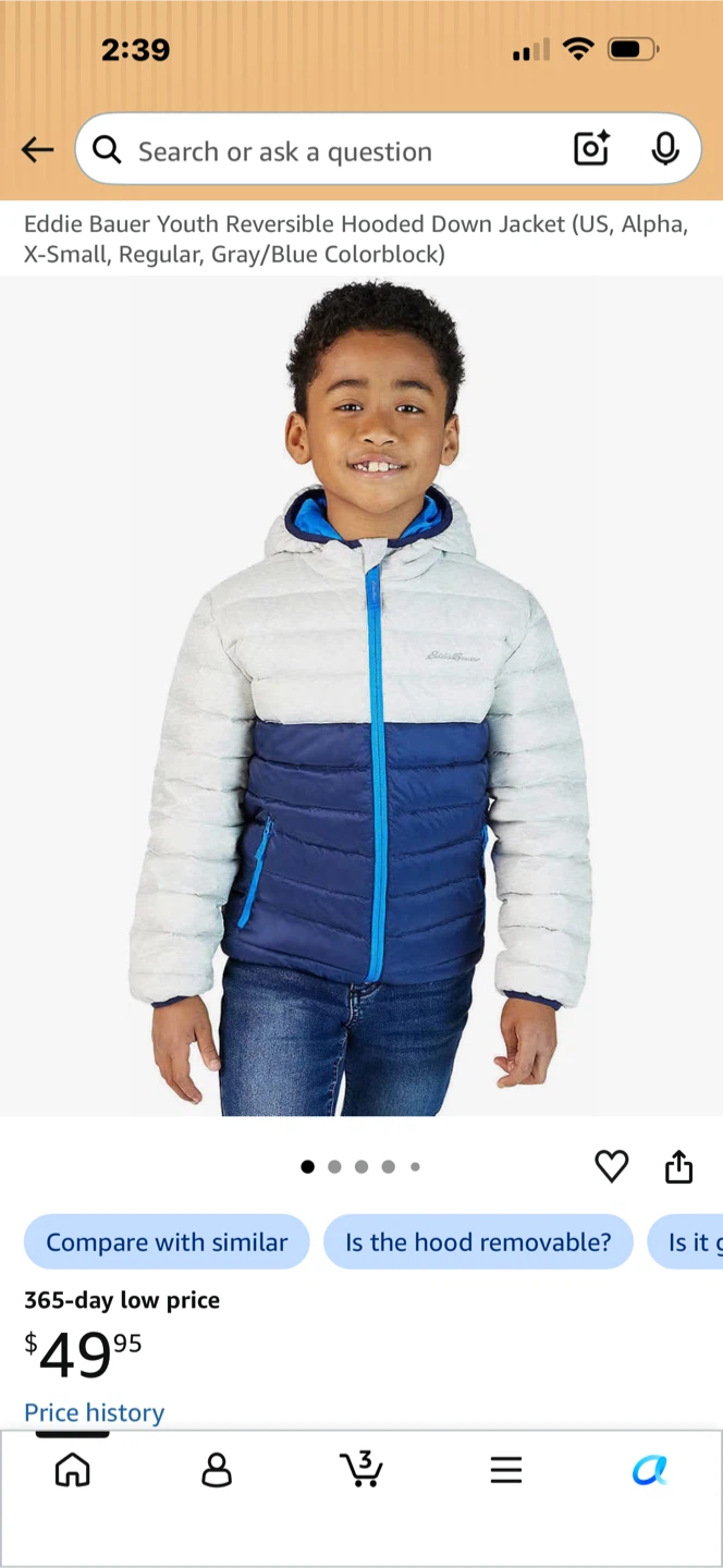 Eddie Bauer Youth Reversible light Jacket S 7/8 - photo 3