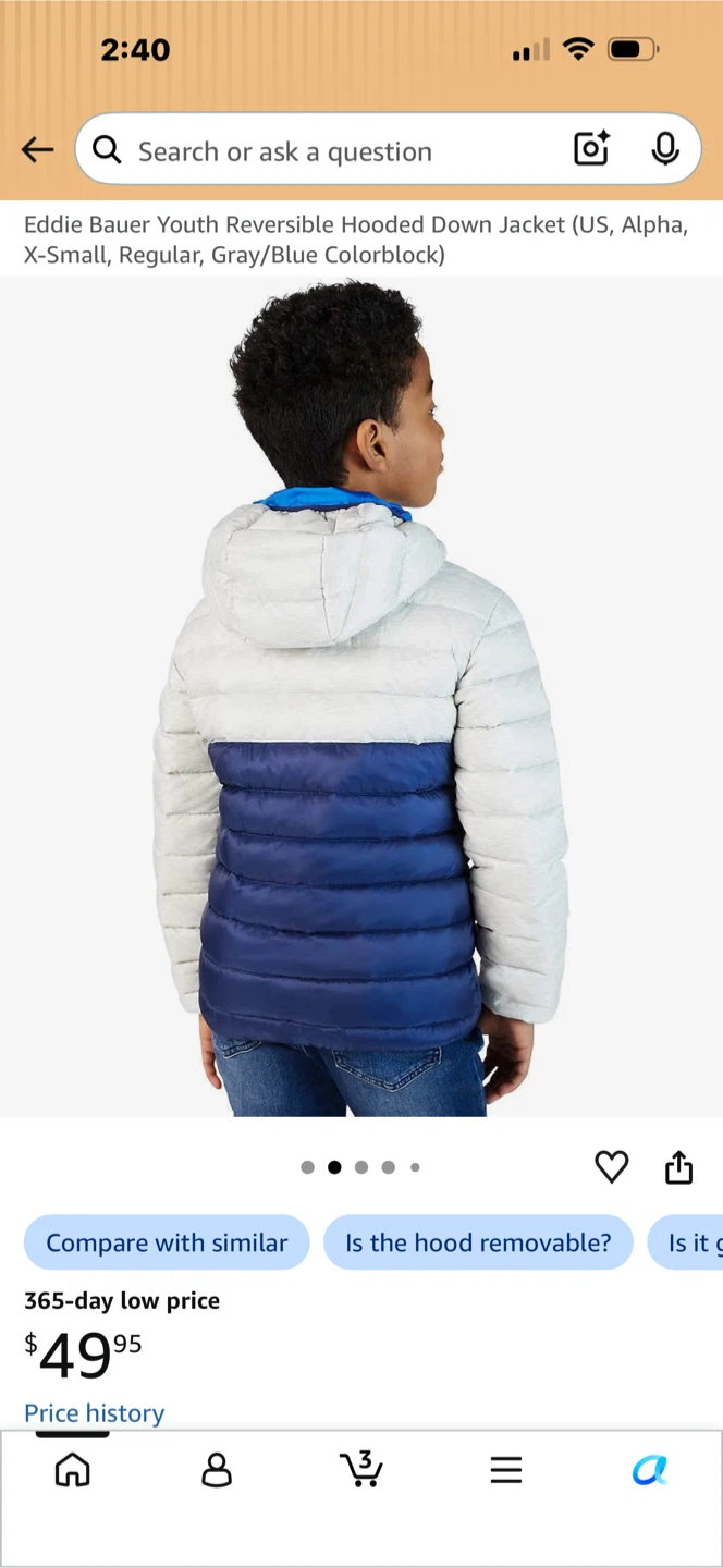 Eddie Bauer Youth Reversible light Jacket S 7/8 - photo 4