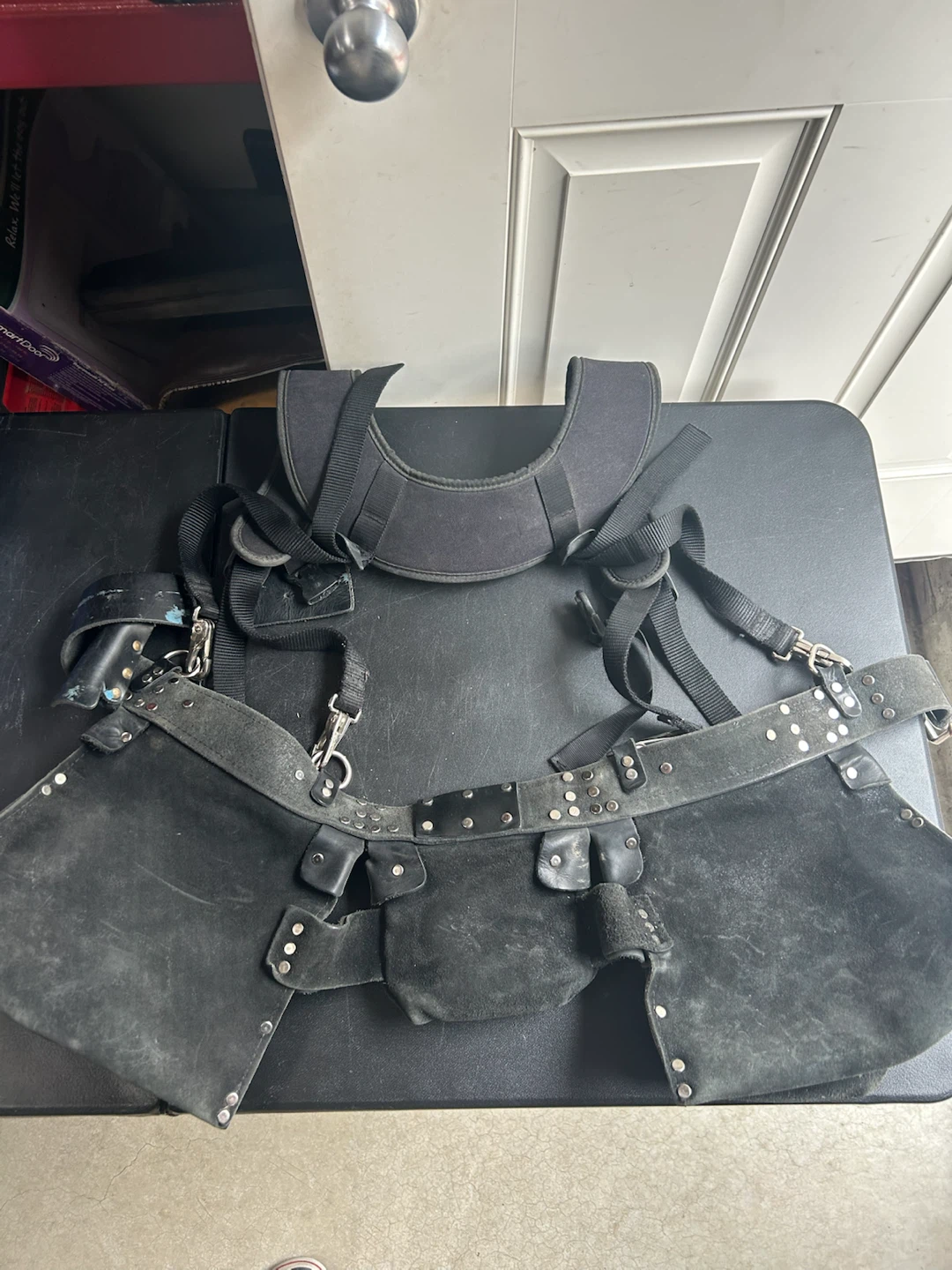 Leather The Beast Tool Belt with Suspenders - photo 5