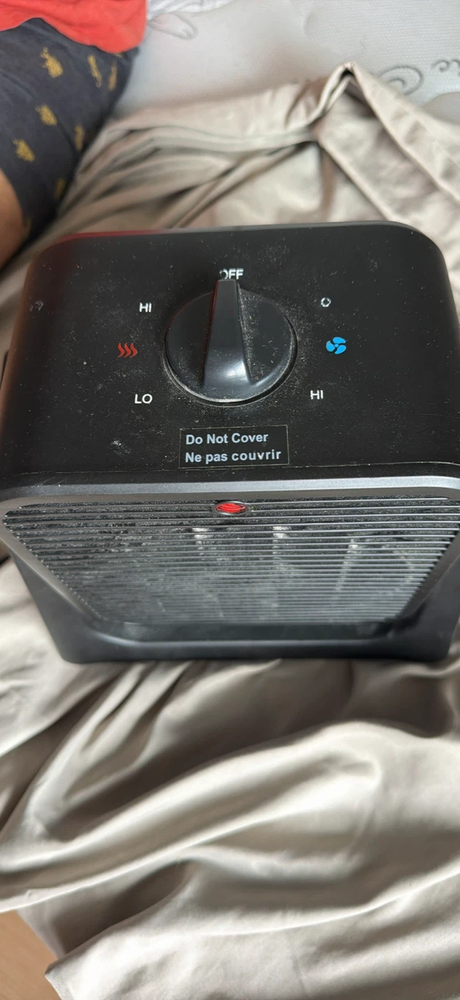 Black Portable Electric Heater & Fan - photo 2