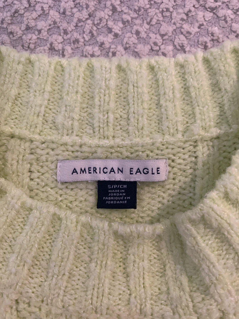 American Eagle Cable Knit Sweater - Light Green - photo 2