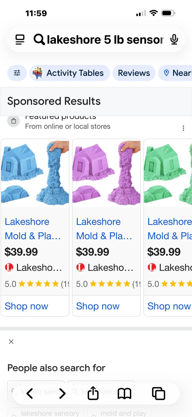 Lakeshore Mold & Play Sensory Sand 5 Pounds