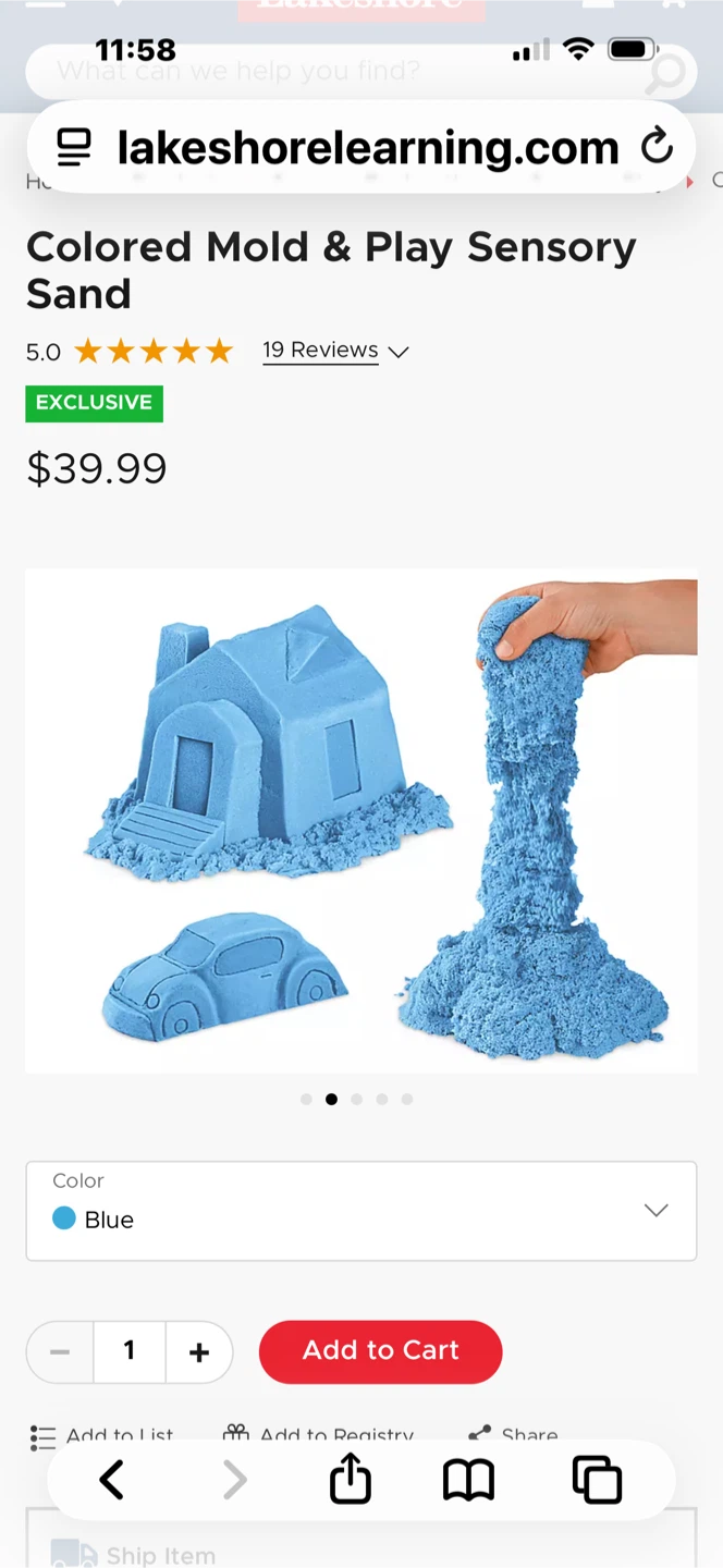 Lakeshore Mold & Play Sensory Sand 5 Pounds - photo 3
