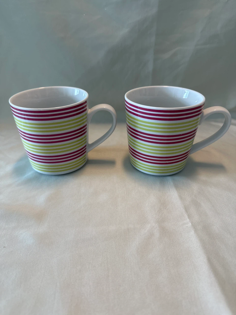 Crate and Barrel striped mug set