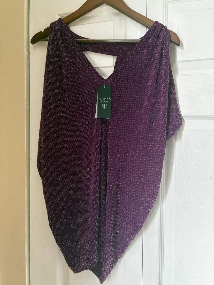 Guess Purple Sparkly Top - Size S - photo 4