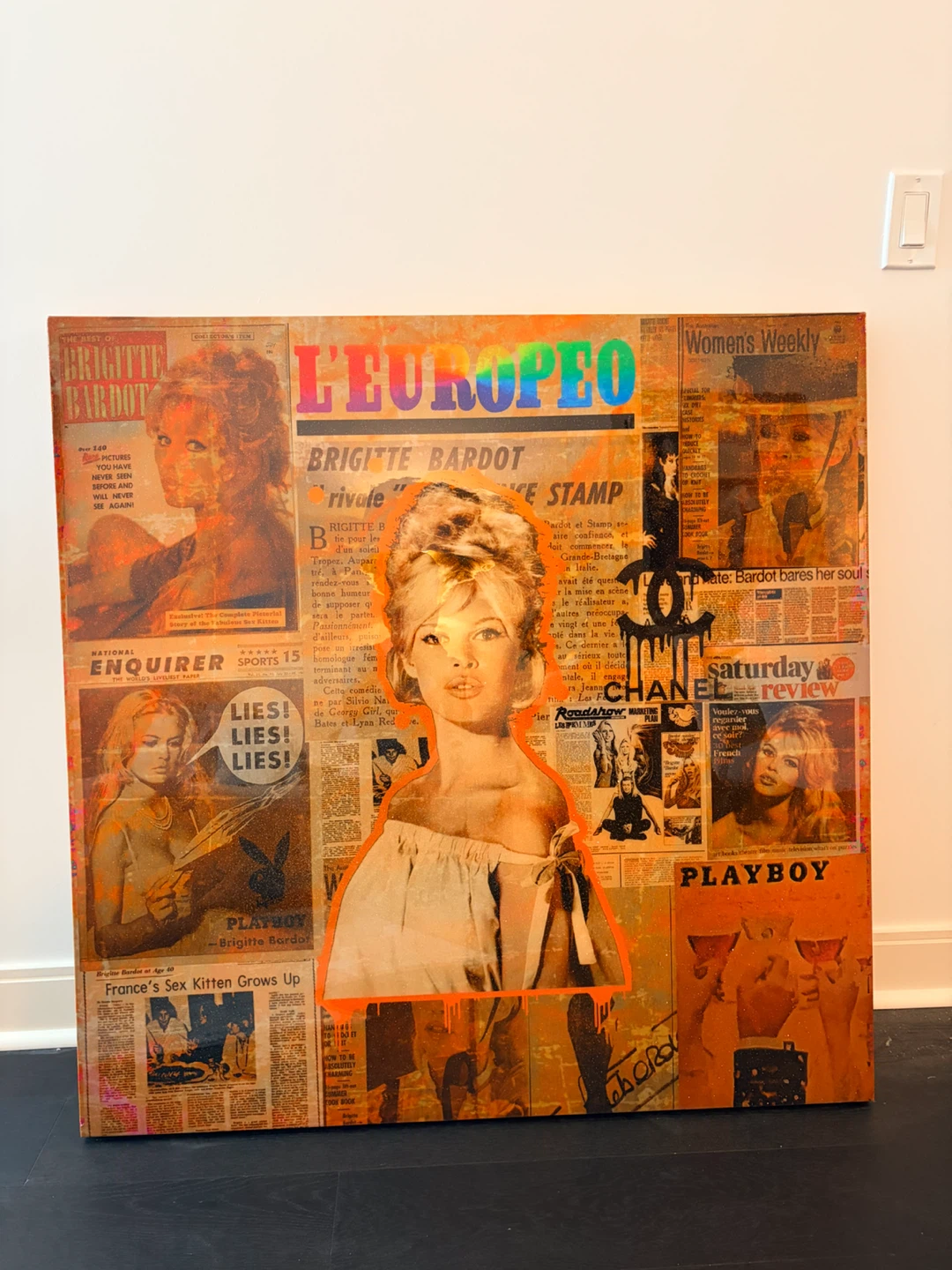 Brigitte Bardot Pop Art Canvas – 40” x 40”