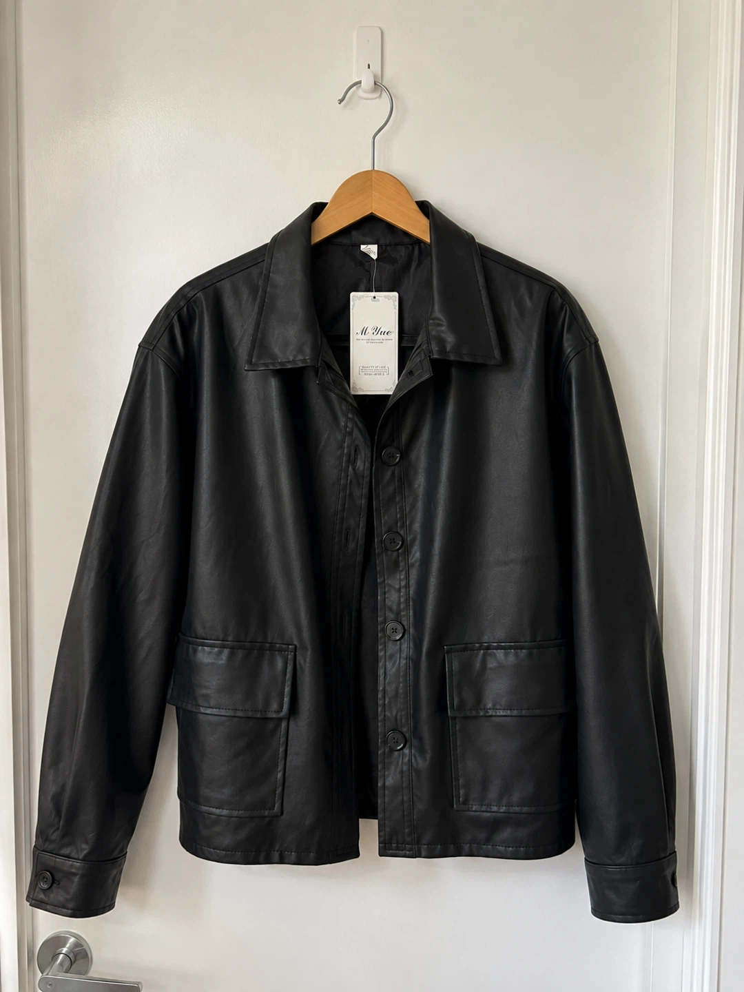 BNWT Faux Leather Jacket - Black