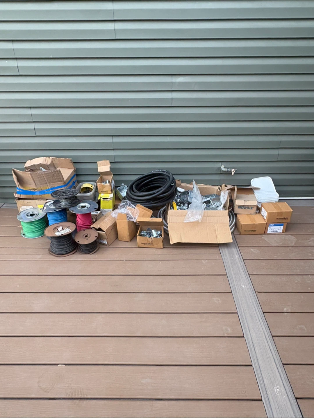 Assorted Electrical Wire and Fittings