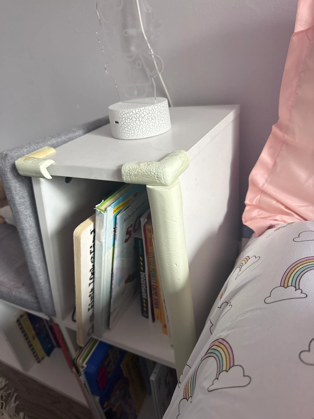 White Kids' Bookshelf with Bench Seat - photo 3