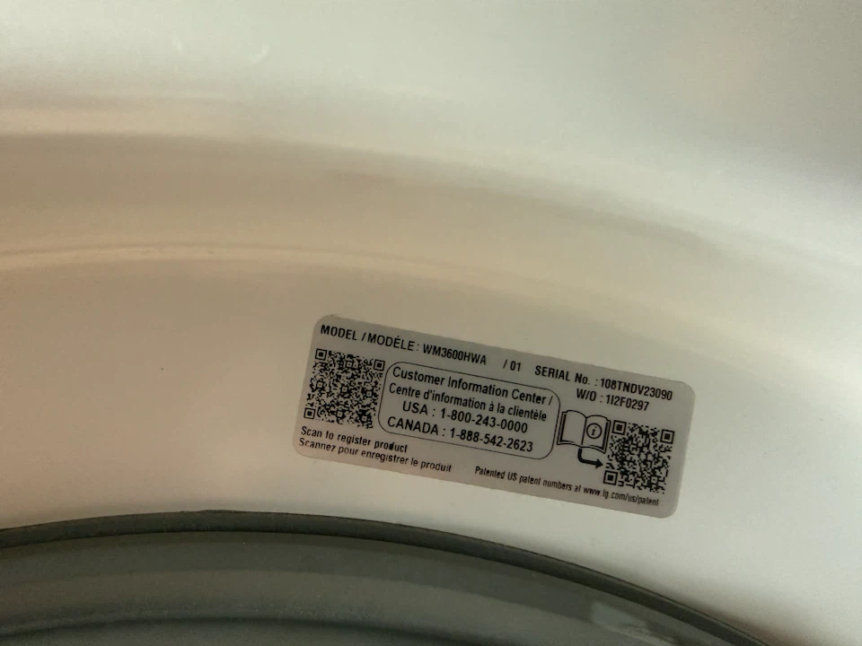LG ThinQ Front Load Washing Machine WM3600HWA - photo 4