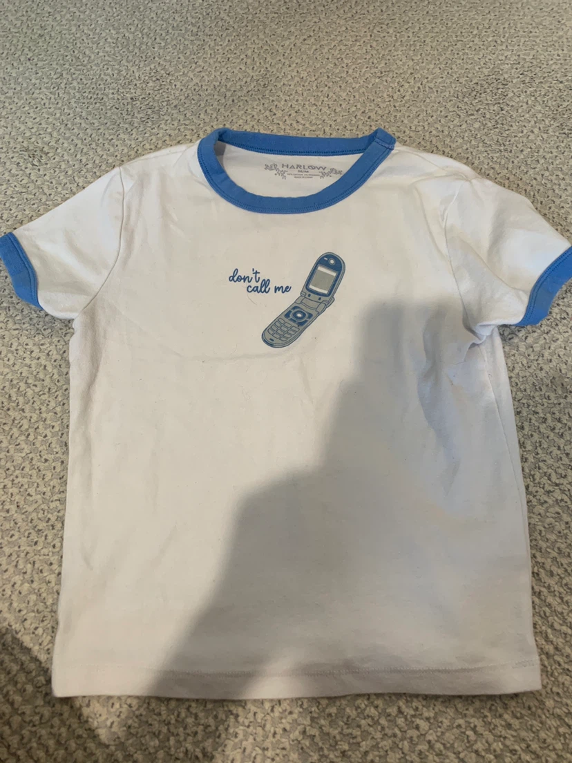 Harlow White & Blue "Don't Call Me" Graphic T-Shirt M/M