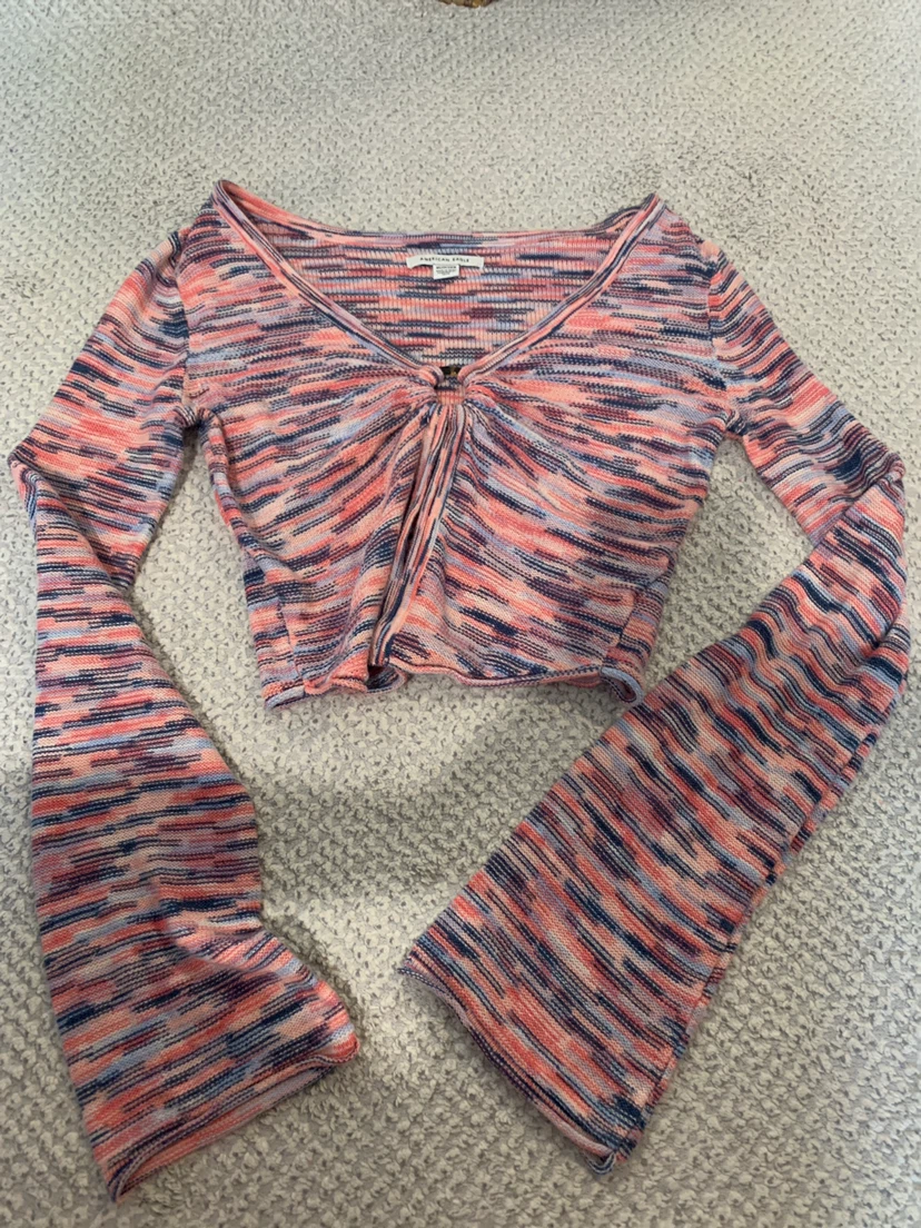 American Eagle Multi-Colour Cropped Sweater