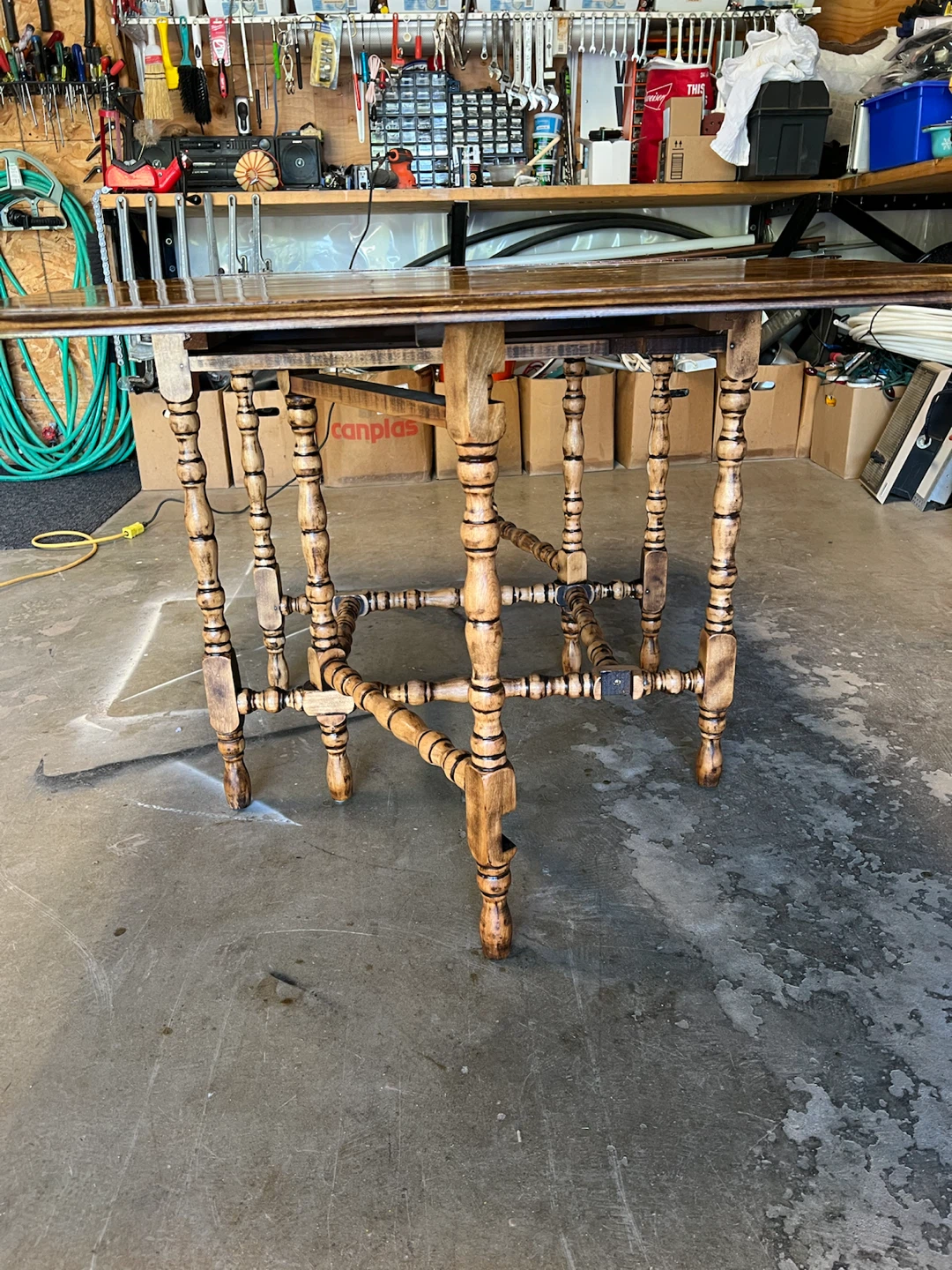 Antique Drop Leaf Dining Table - photo 3
