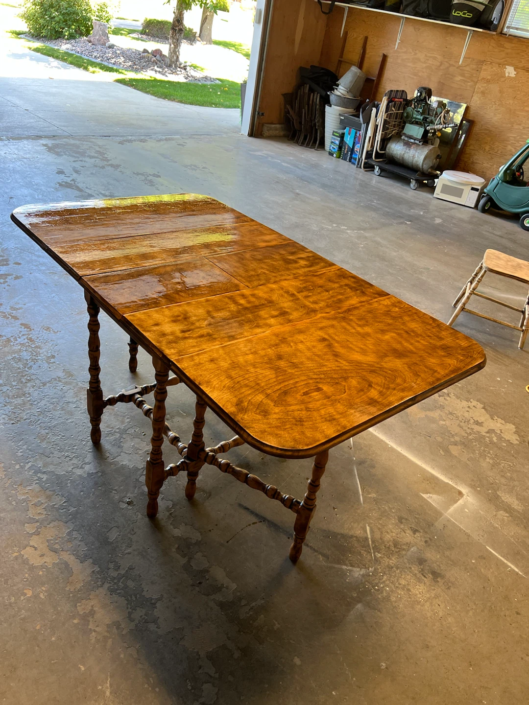Antique Drop Leaf Dining Table - photo 5