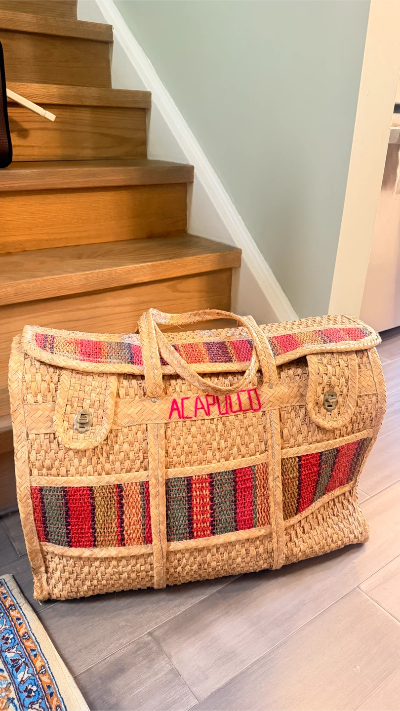Straw Woven Duffle Bag - Acapulco
