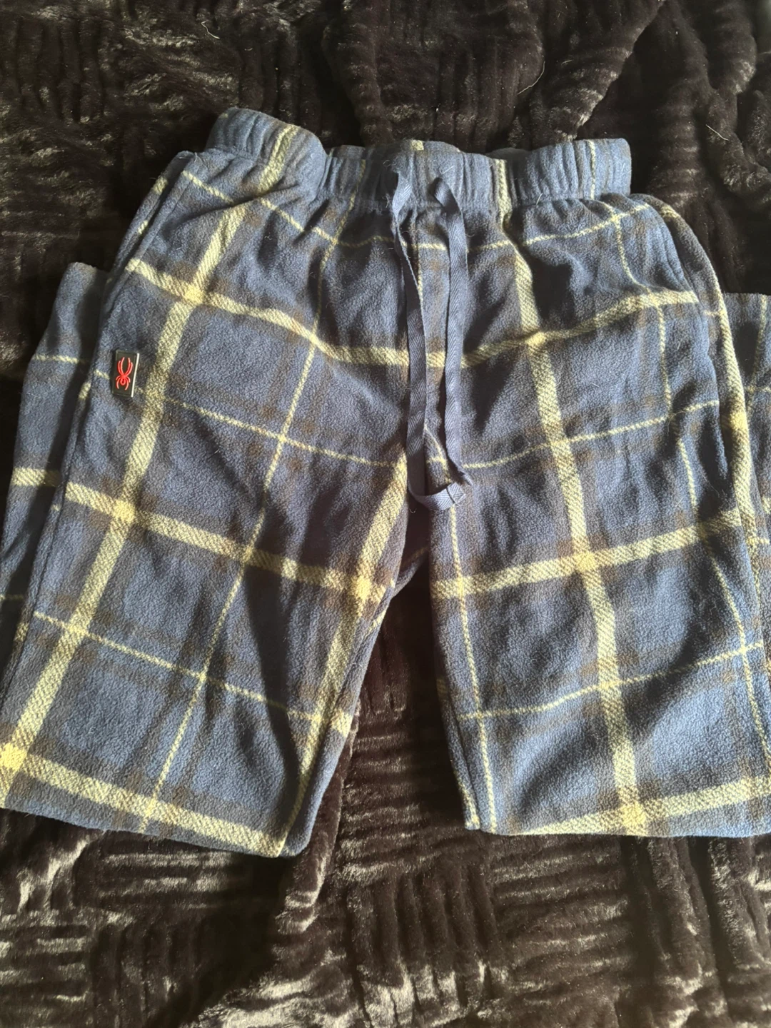 Spyder Men's Plaid Fleece Pyjama Pants Medium
