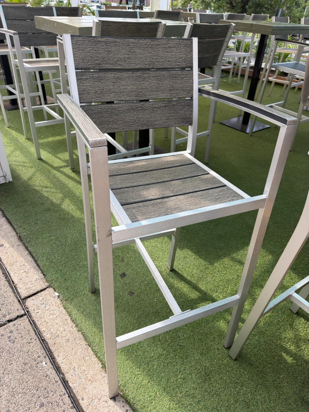 Outdoor Bar Stool with Aluminum Frame - photo 4