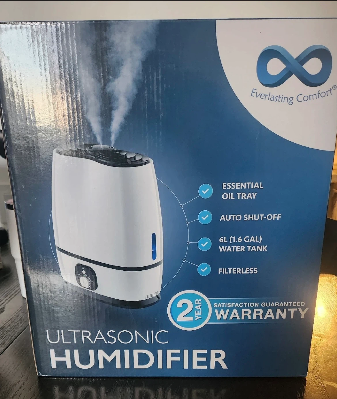Everlasting Comfort Ultrasonic Humidifier 6L